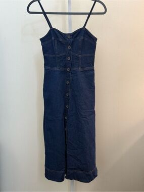 Universal Thread Dark Blue Denim Button-Front Jean Dress